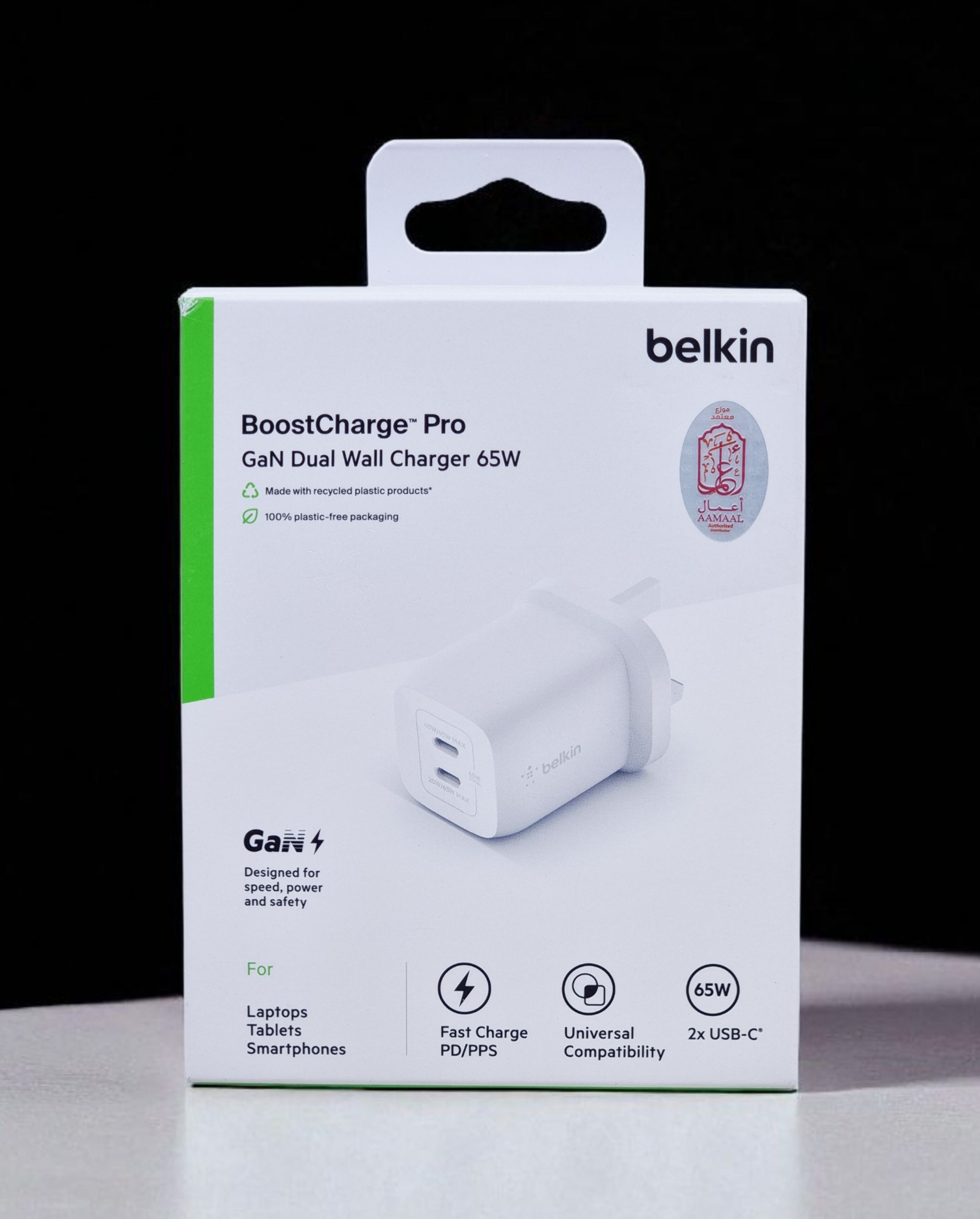 BELKIN BOOSTCHARGE PRO 65W DUAL WALL CHARGER